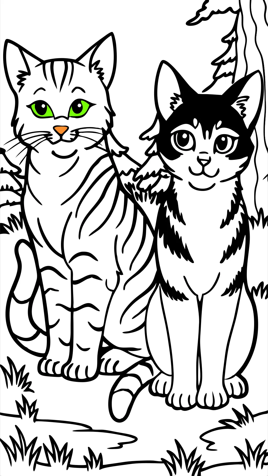 Mates Warrior Cats Páginas para colorear